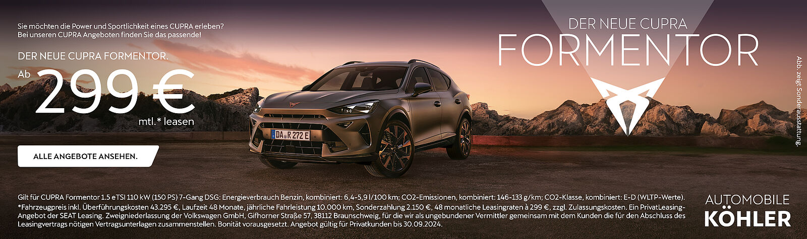 Neue Cupra Formentor Angebot