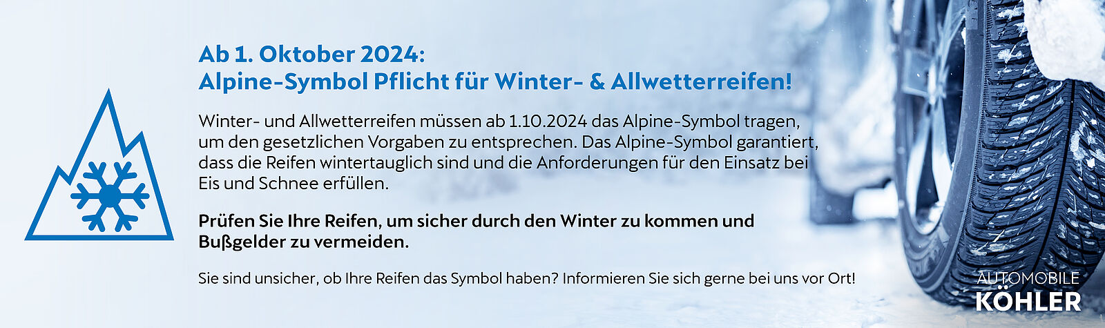 Kennzeichnungspflicht für Winter- und Allwetterreifen