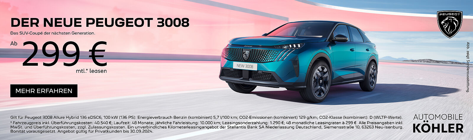 Neue Peugeot 3008 Angebot