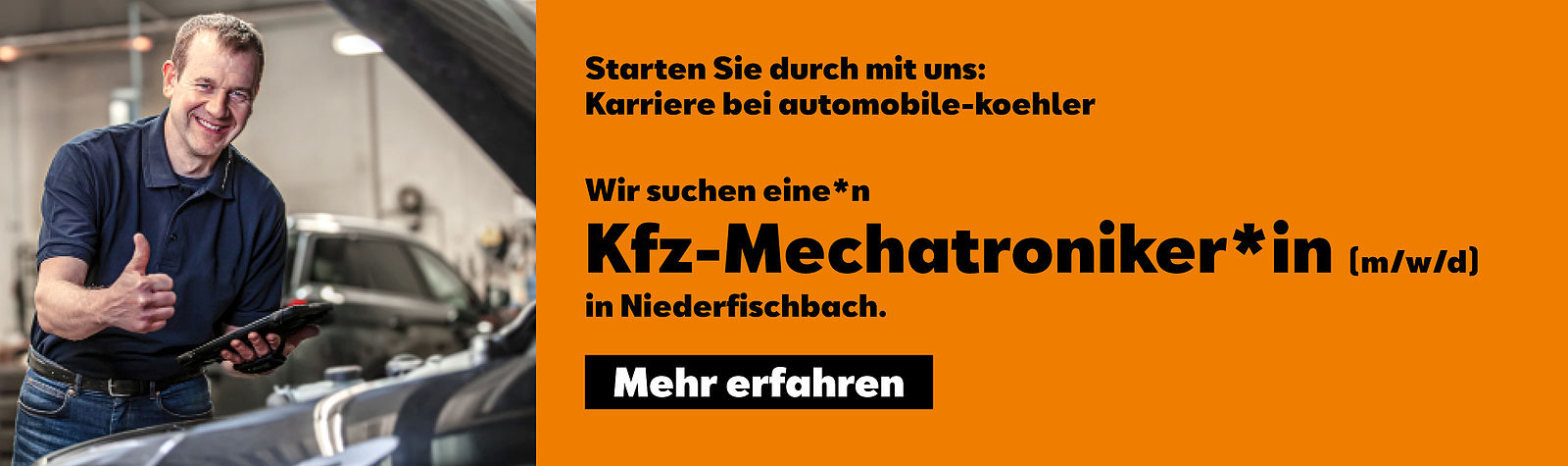 Stellenangebot Job Kfz-Mechatroniker*in (m/w/d) bei Automobile Köhler in Niederfischbach